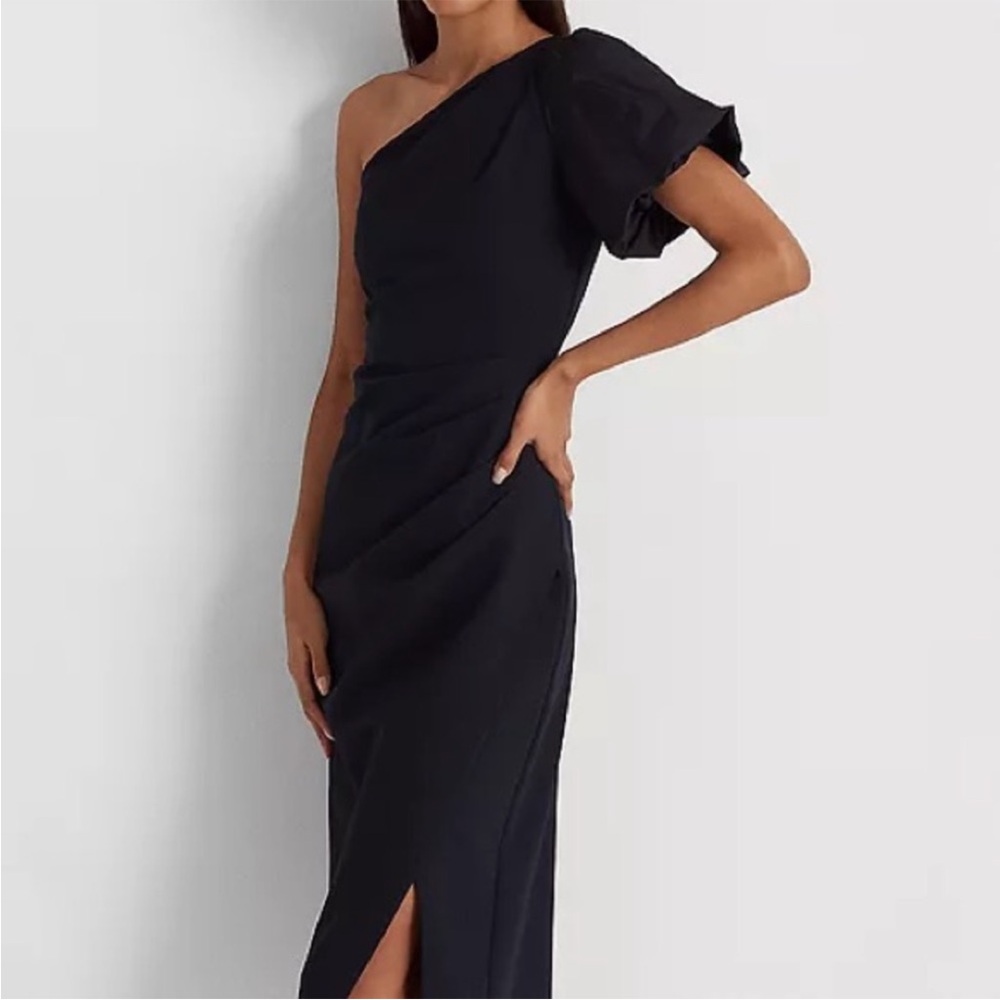 Ralph Lauren Chic dark navy blue One-Shoulder Dress